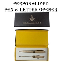 Masonic engraved pen/ letter opener gift set